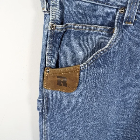 Y2K Riggs by wrangler Workwear rugged utility work carpenter denim jeans 36x34 - Picture 3 of 9